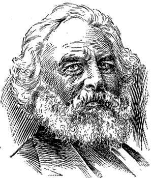 A portrait of Henry Wadsworth Longfellow
